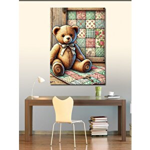 Kanvas Tablo Oyuncak Ayı Ve Yatak 50x70 cm