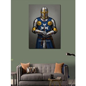Kanvas Tablo Ortaçağ Şövalyesi Ve Zırhı 50x70 cm