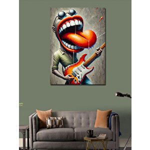 Kanvas Tablo Gitar Ve Çılgın Tasarım 50x70 cm