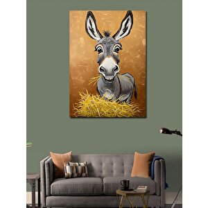 Kanvas Tablo Sevimli Eşek Çizimi 70x100 cm