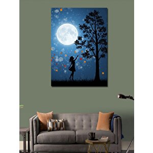 Kanvas Tablo Ayışığında Yalnız Kadın 50x70 cm