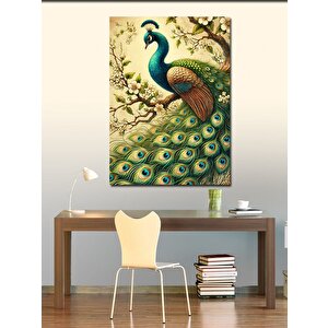 Kanvas Tablo Tavus Kuşu Çizimi 50x70 cm