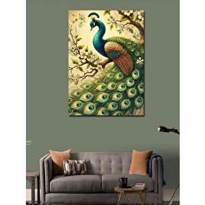 Kanvas Tablo Tavus Kuşu Çizimi 50x70 cm