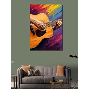 Kanvas Tablo Akustik Gitar Ve Melodi 50x70 cm