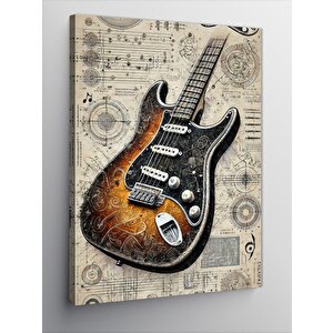 Kanvas Tablo Klasik Elektrik Gitarı 100x140 cm