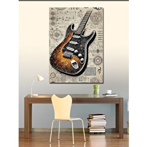 Kanvas Tablo Klasik Elektrik Gitarı 100x140 cm