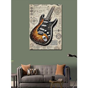 Kanvas Tablo Klasik Elektrik Gitarı 100x140 cm