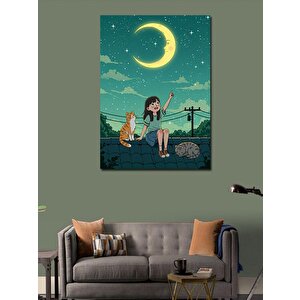 Kanvas Tablo Çocuk Ve Ayışığı 70x100 cm