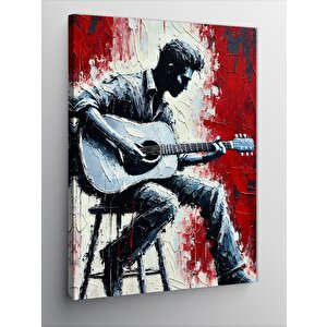 Kanvas Tablo Akustik Gitar Çalan Adam 70x100 cm
