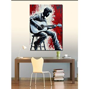 Kanvas Tablo Akustik Gitar Çalan Adam 70x100 cm
