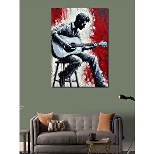 Kanvas Tablo Akustik Gitar Çalan Adam 70x100 cm