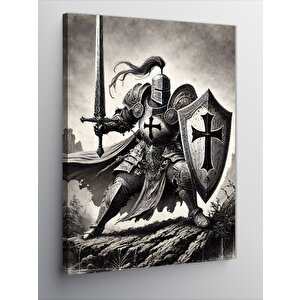 Kanvas Tablo Şövalye Ve Karanlık 70x100 cm
