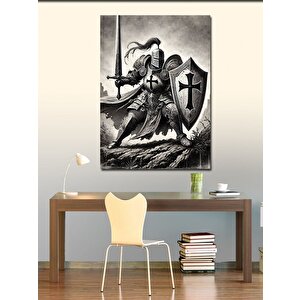 Kanvas Tablo Şövalye Ve Karanlık 100x140 cm
