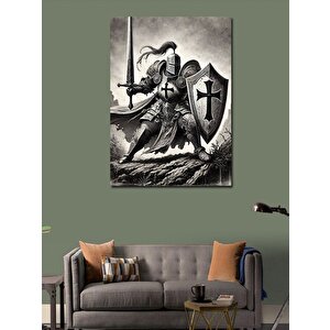 Kanvas Tablo Şövalye Ve Karanlık 100x140 cm