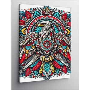 Kanvas Tablo Detaylı Kuş Motifi Deseni 70x100 cm