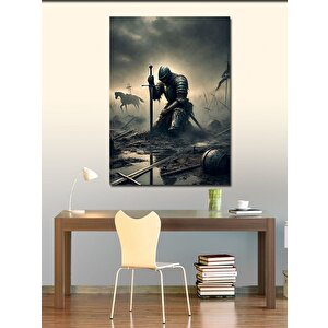 Kanvas Tablo Savaşçı Ve Zırh Sembolü 70x100 cm