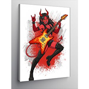 Kanvas Tablo Şeytan Gitarist 50x70 cm
