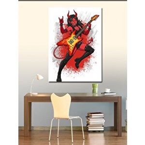 Kanvas Tablo Şeytan Gitarist 50x70 cm