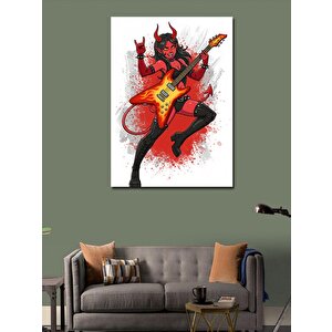 Kanvas Tablo Şeytan Gitarist 50x70 cm