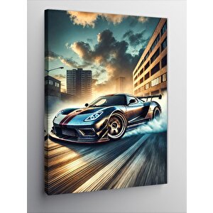 Kanvas Tablo Hızlı Araba Ve Yarış Teması 70x100 cm