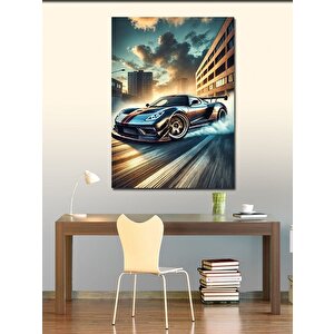 Kanvas Tablo Hızlı Araba Ve Yarış Teması 70x100 cm