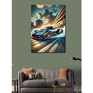 Kanvas Tablo Hızlı Araba Ve Yarış Teması 70x100 cm
