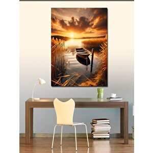 Kanvas Tablo Altın Gün Batımı Manzarası 70x100 cm