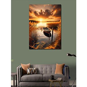 Kanvas Tablo Altın Gün Batımı Manzarası 70x100 cm