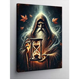 Kanvas Tablo Kum Saati Ve Zamanın Efendisi 100x140 cm