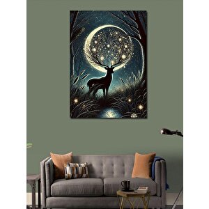 Kanvas Tablo Ayışığında Geyik 100x140 cm