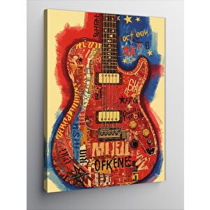 Kanvas Tablo Grafik Akustik Gitar 50x70 cm