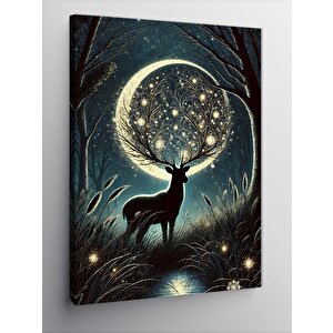 Kanvas Tablo Ayışığında Geyik 50x70 cm