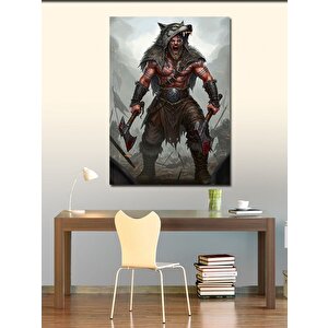 Kanvas Tablo Balta Taşıyan Savaşçı 100x140 cm
