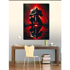 Kanvas Tablo Kırmızı Işıkta Şövalye 70x100 cm
