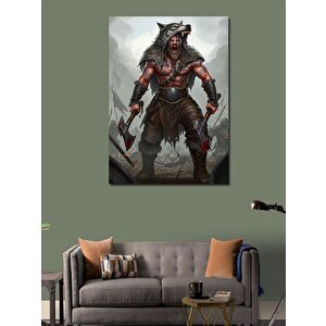 Kanvas Tablo Balta Taşıyan Savaşçı 70x100 cm