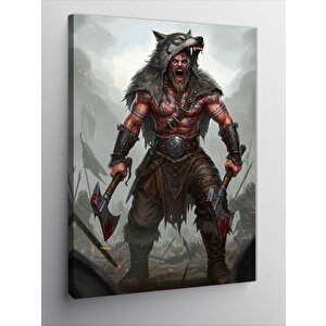 Kanvas Tablo Balta Taşıyan Savaşçı 50x70 cm