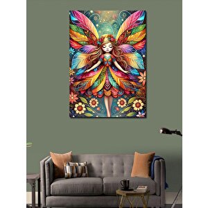 Kanvas Tablo Renkli Kanatlı Peri 100x140 cm