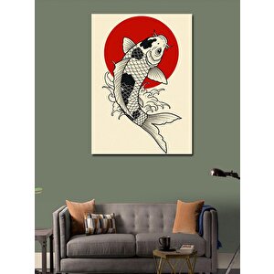 Kanvas Tablo Koi Balığı Sanatı 100x140 cm