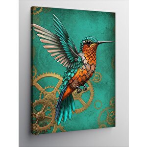 Kanvas Tablo Dişli Kolibri Kuşu 50x70 cm