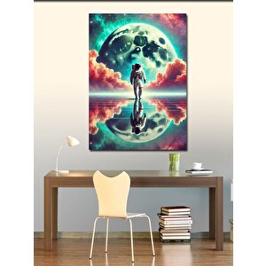 Kanvas Tablo Ayışığında Uzay Kaşifi 100x140 cm