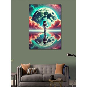 Kanvas Tablo Ayışığında Uzay Kaşifi 100x140 cm