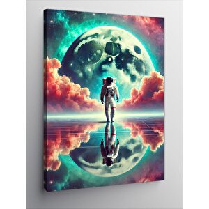 Kanvas Tablo Ayışığında Uzay Kaşifi 50x70 cm