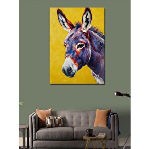 Kanvas Tablo Eşek Ve Komik Yüz İfadesi 100x140 cm