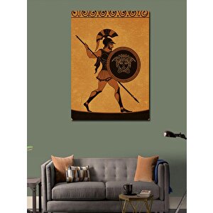 Kanvas Tablo Antik Yunan Askeri 100x140 cm