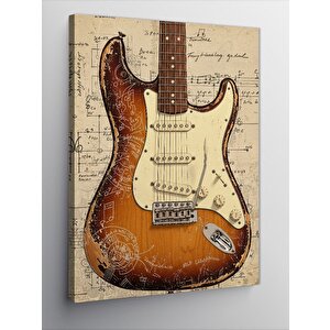 Kanvas Tablo Klasik Elektro Gitar 100x140 cm