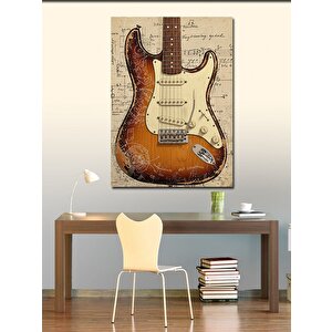 Kanvas Tablo Klasik Elektro Gitar 100x140 cm