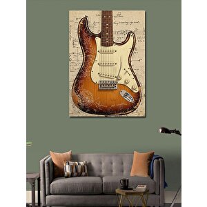 Kanvas Tablo Klasik Elektro Gitar 100x140 cm