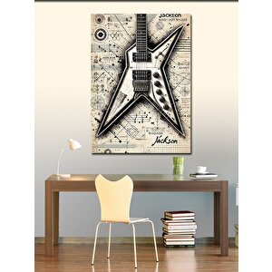 Kanvas Tablo Elektro Gitar Çizimi 70x100 cm