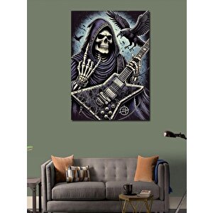 Kanvas Tablo Gitar Çalan Grim Reaper 100x140 cm