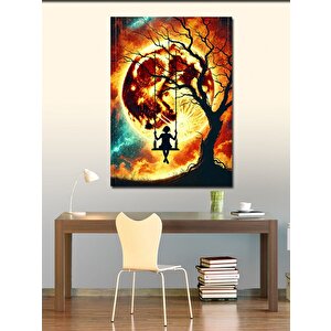 Kanvas Tablo Ay Altında Salıncak 50x70 cm
